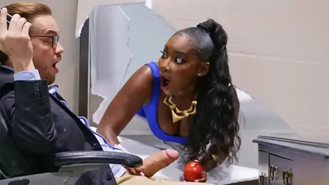 Stuck in a wall while a BWC screws the dark-hued from behind