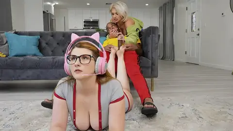 The ash-blonde MILF is pummeled by a BIG BLACK COCK in the kitchen