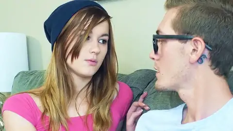 The light-haired teenage is measuring the jism-pump of her beau